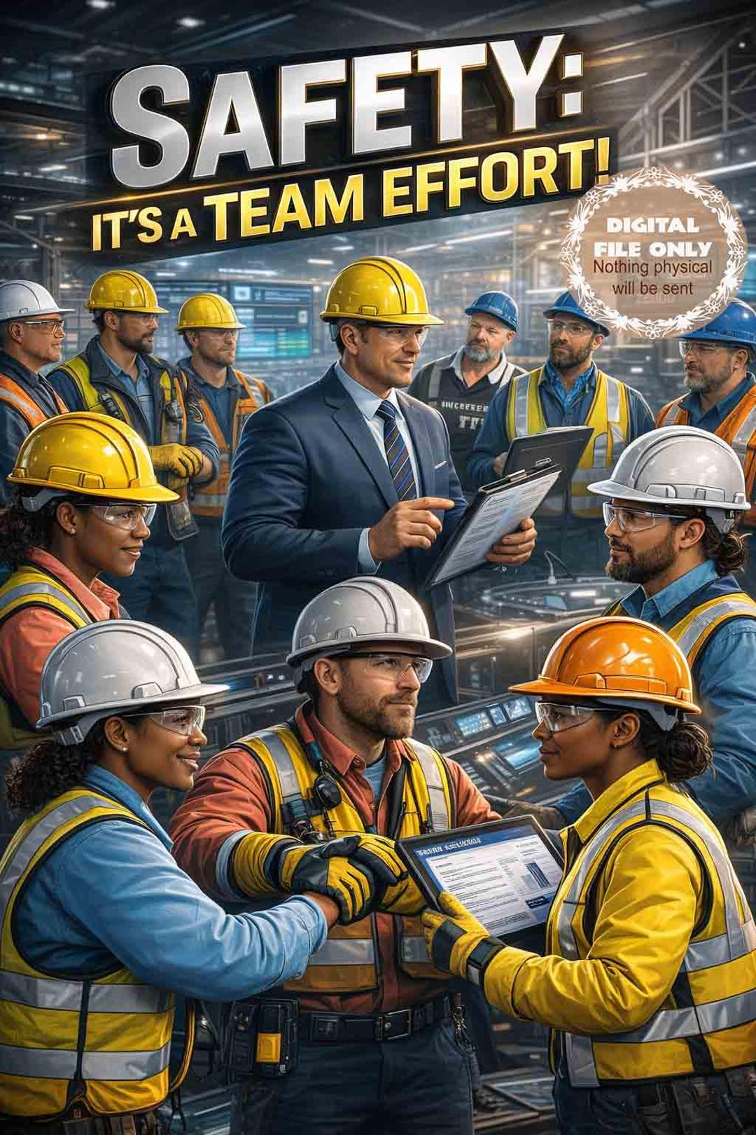 Safefty Team SAFETY : It's a Team Effort #safetyposter #safetysign - Etsy Canada