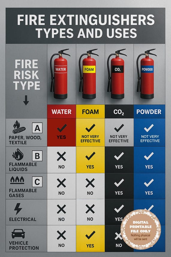 Small Fire Type Example Fire Safety Sign Types