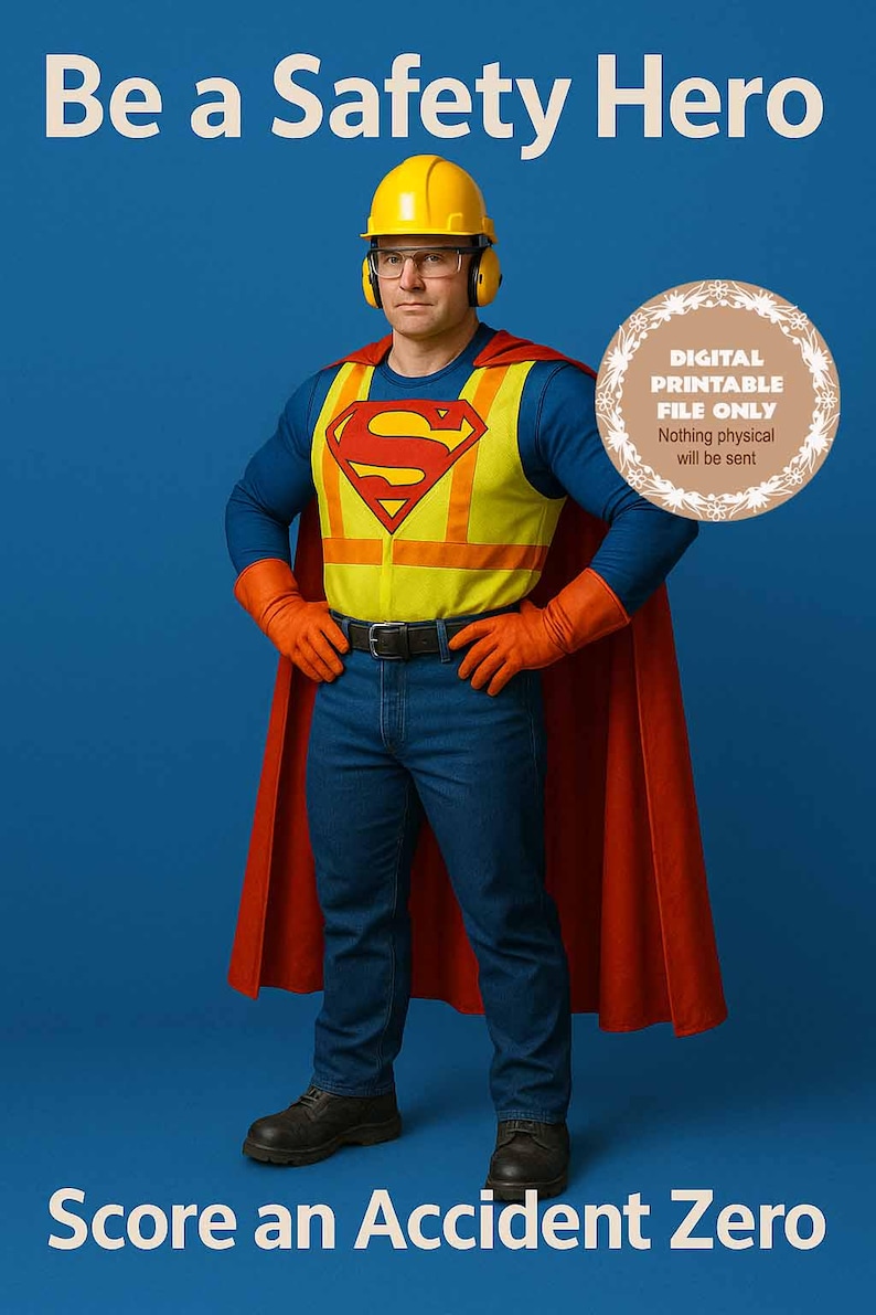 Be a Safety Hero #safety Poster - Etsy