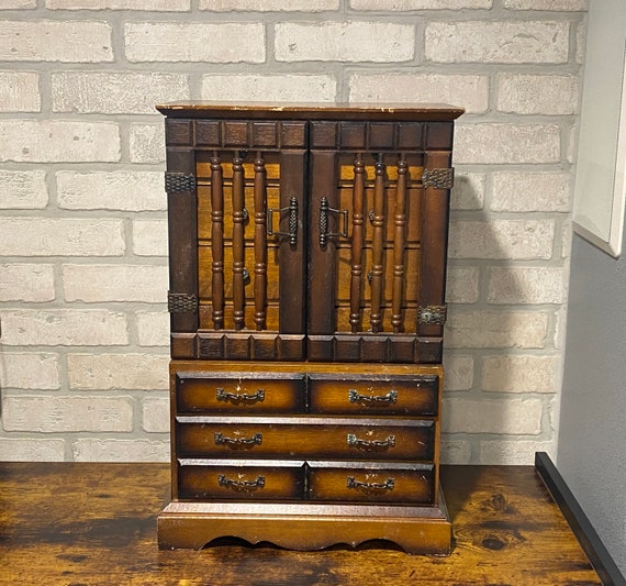 Large Wooden Jewelry Box, Jewelry Storage, Ring, Drawer Storage, tiered Jewelry Storage