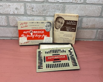 Bridge Auto, Bridge Learning Board, Collectible Card Game, Vintage Card Game, Bridge Game