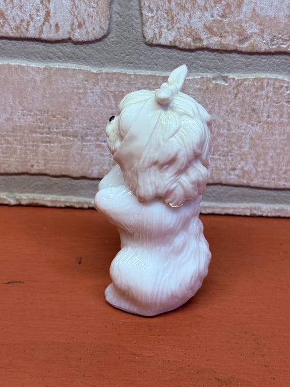 Vintage White Dog Avon Perfume Bottle, Topaze Cologne, Collectible Vintage Avon Bottle, Vintage Home Decor View 3