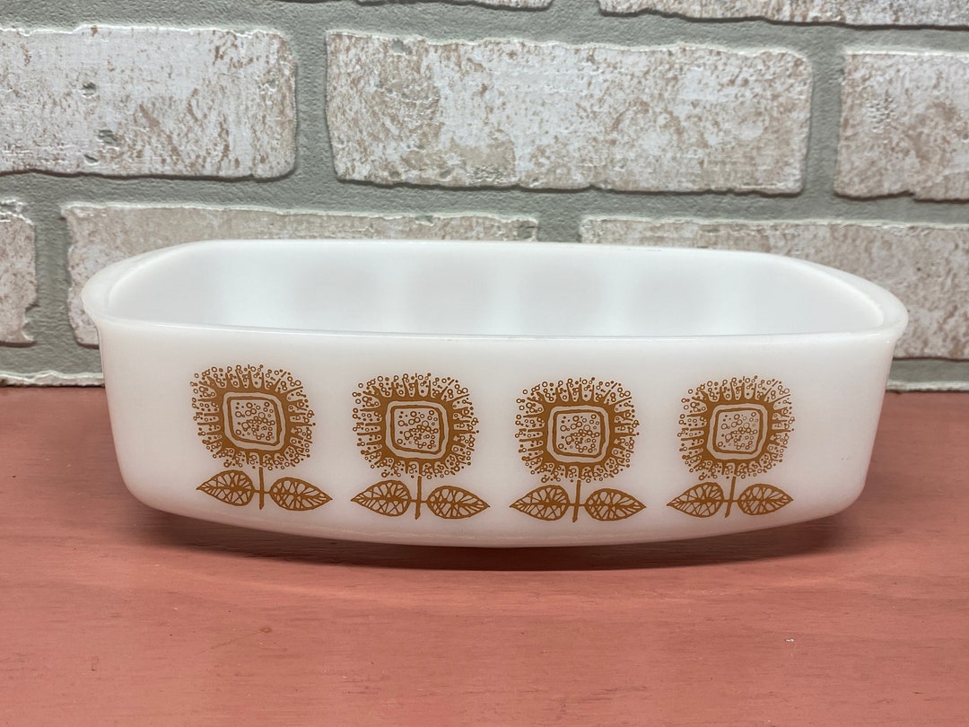 Vintage Glass Loaf Pan, Baking Dish, Heat Proof, 2.5 Quarts, USA Etsy