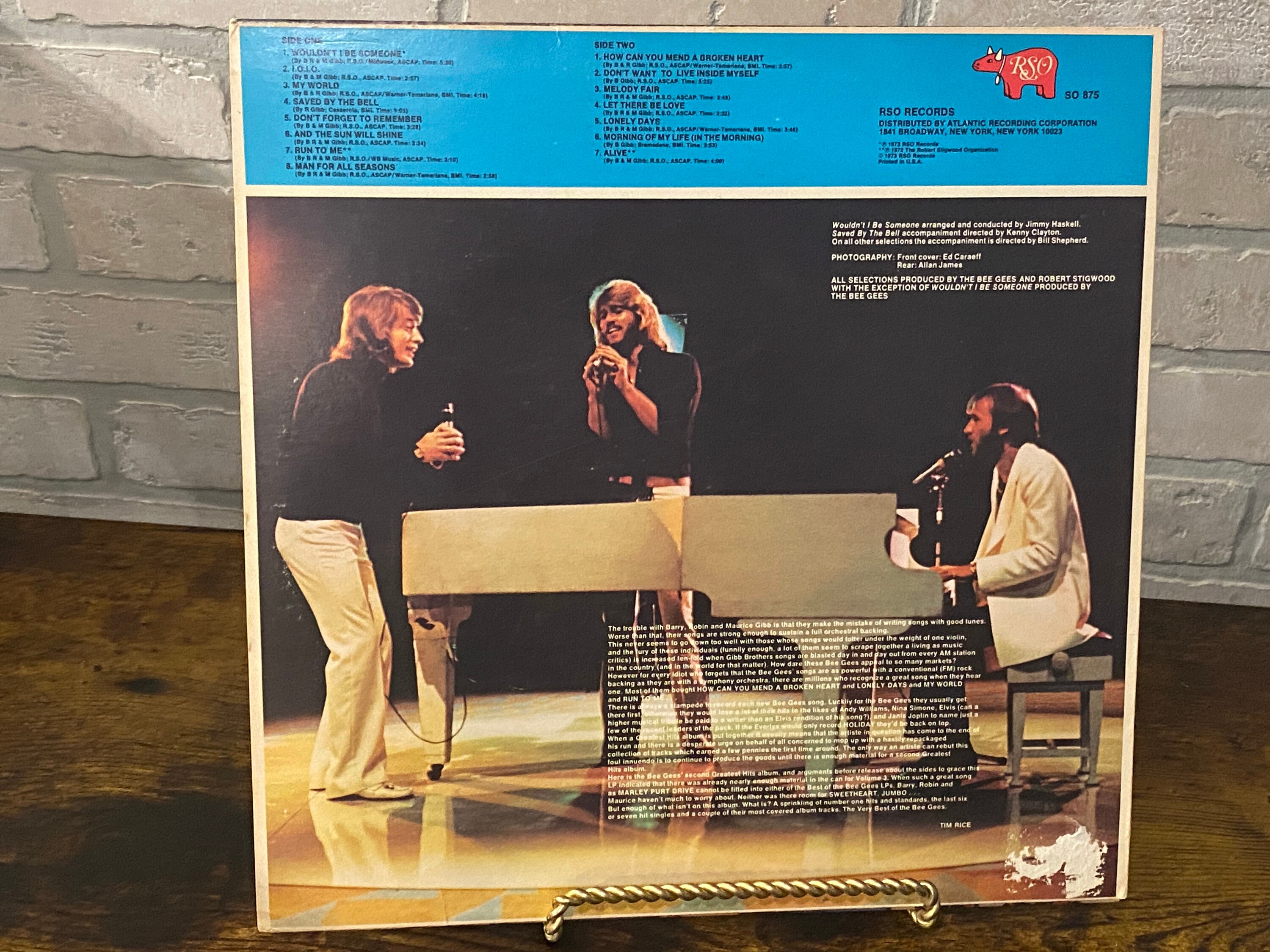 Best of the Bee Gees, Volume 2, Vintage Vinyl Record, RSO Records