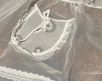 Sheer Vintage Cooking Baking Apron, Vintage Kitchen