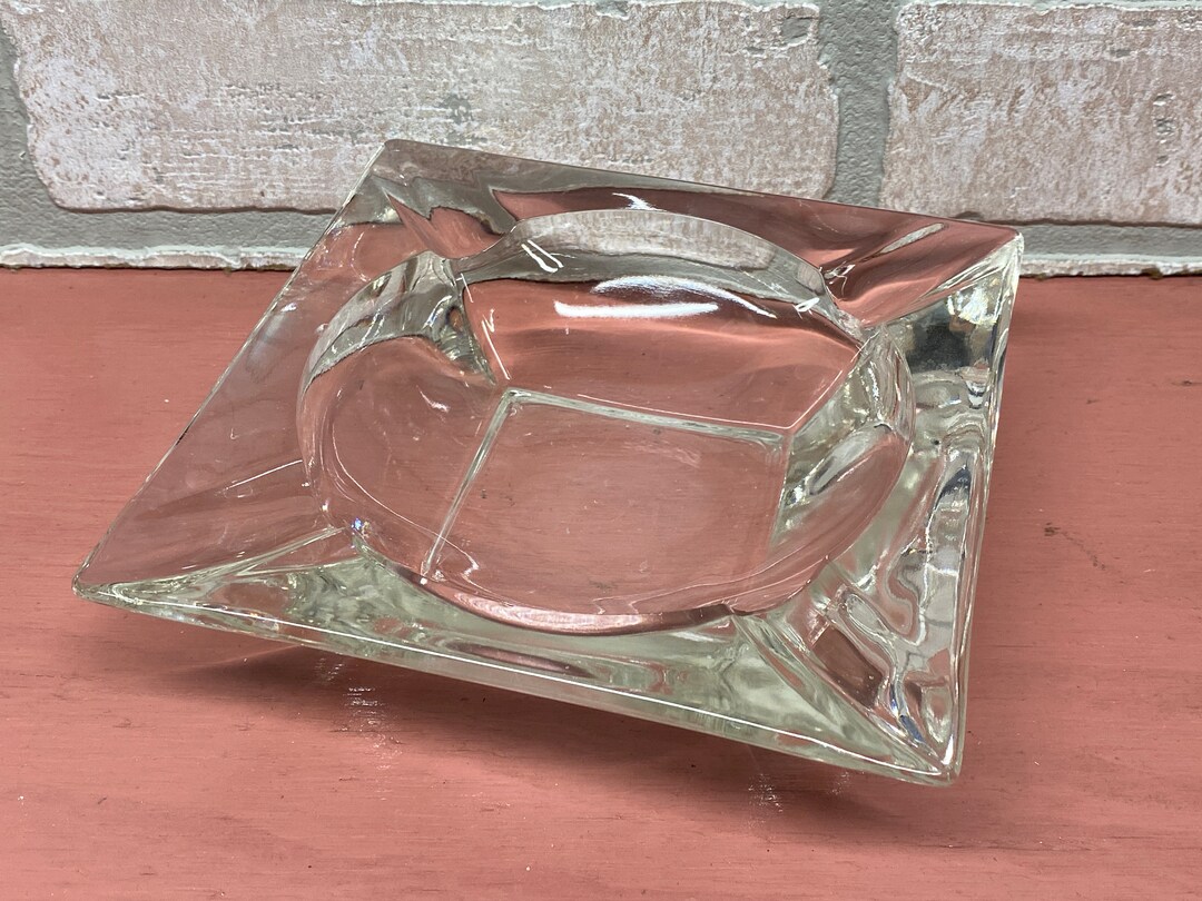 Vintage Clear Glass Ashtrays