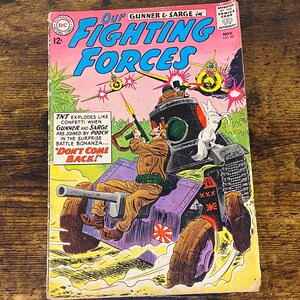 Gunner & Sarge in Our Fighting Forces, DC Comics, Vintage Comic Book, Graphic Novel, Issue No. 80, May