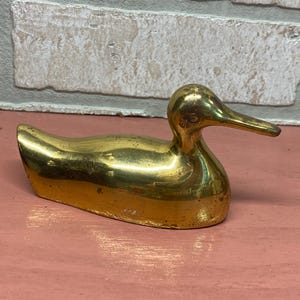 Brass Duck, Home Decor, Brass Collectible, Vintage Brass, Collectible Duck