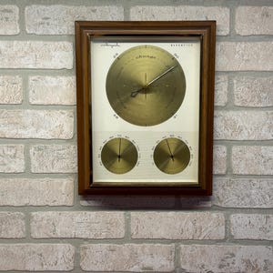 Vintage Airguide Barometer, Weather Instrument, Collectible, MCM, Midcentury Modern, Wall Hanging, Gallery Wall, Home Decor, Vintage Decor