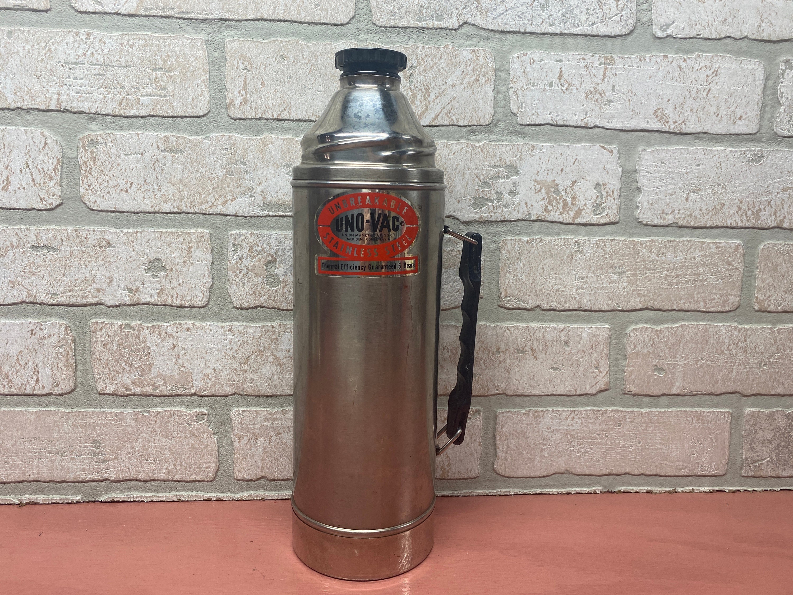 Vintage Unbreakable Stainless Steel Uno Vac Thermos, Vintage