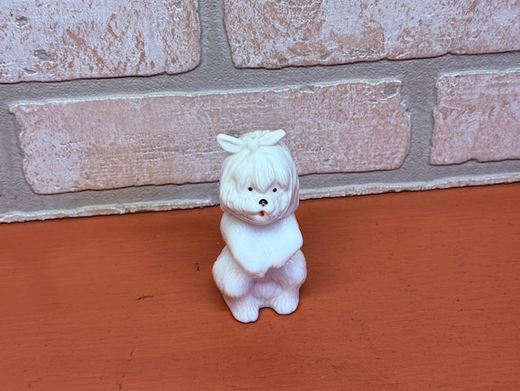 Vintage White Dog Avon Perfume Bottle, Topaze Cologne, Collectible Vintage Avon Bottle, Vintage Home Decor View 6