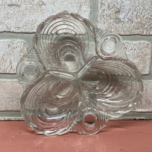 Vintage Glass Relish Dish, Serving Platter, Serving Dish, Vintage Glassware