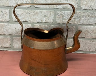 Copper Pitcher, Vintager Pitcher with Handle, Home Decor, Vintage Copper,