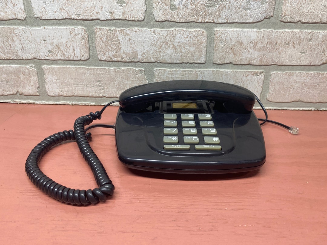 Vintage Black Corded Land Line Phone, Trutone, Telephone Etsy