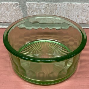 Vintage Green Glass Bowl, Serving Bowl, Vintage Kitchen, Glass Bowl, Vintage Glass
