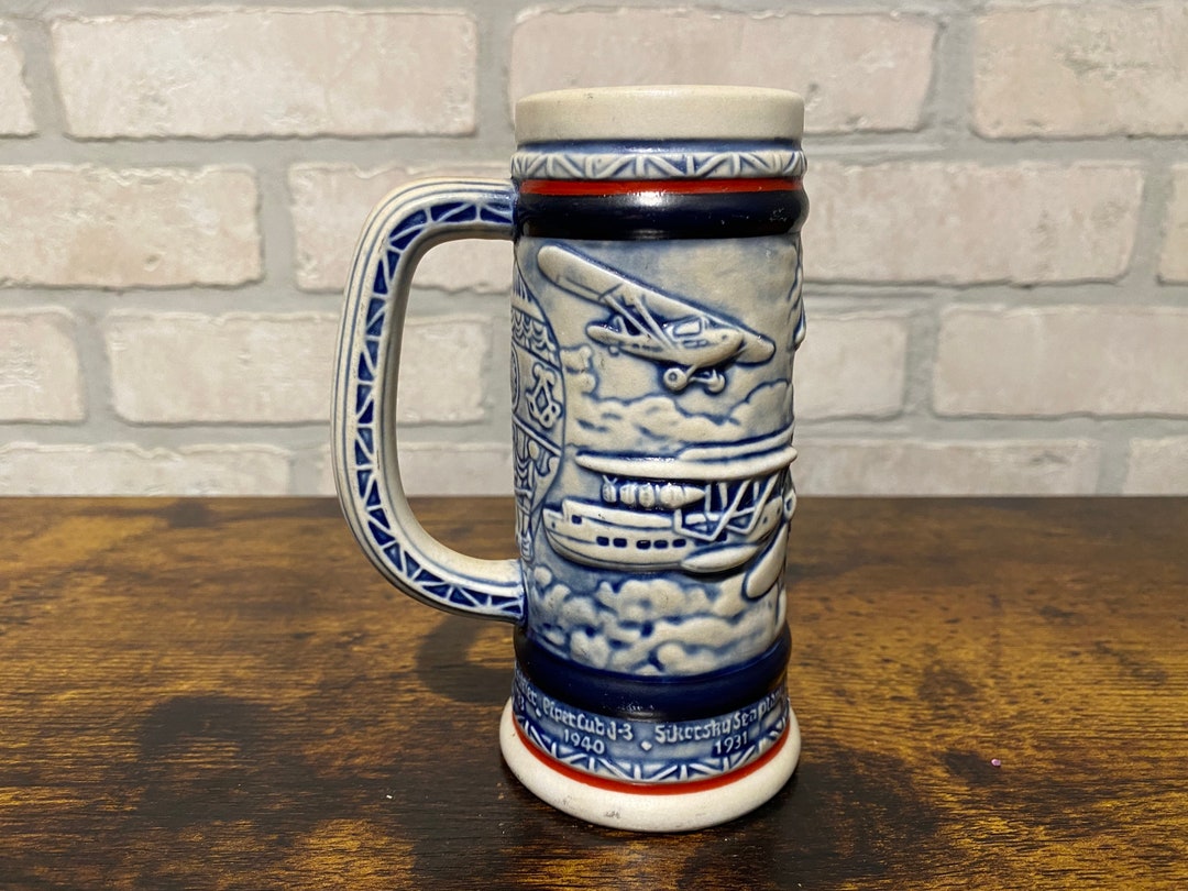Vintage Avon Beer Stein, Airplane Stein, Collectible Avon, Plane