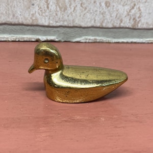 Small Brass Duck, Collectible Brass, Figurine, Knick Knack, Home Decor, Collectible Brass, Vintage Brass