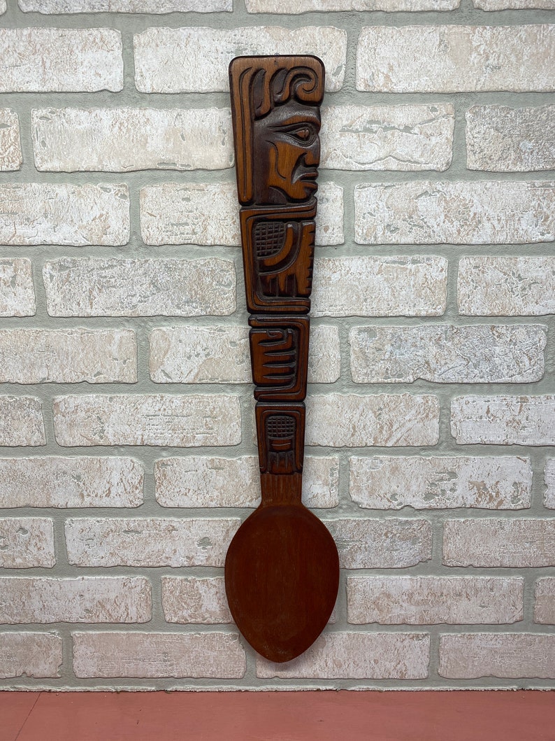 Giant Fork and Spoon Kitchen Decor Wood Carving Honduras Etsy