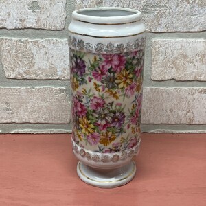 Vintage Floral Vase, Flower Vase, Vintage Collectible