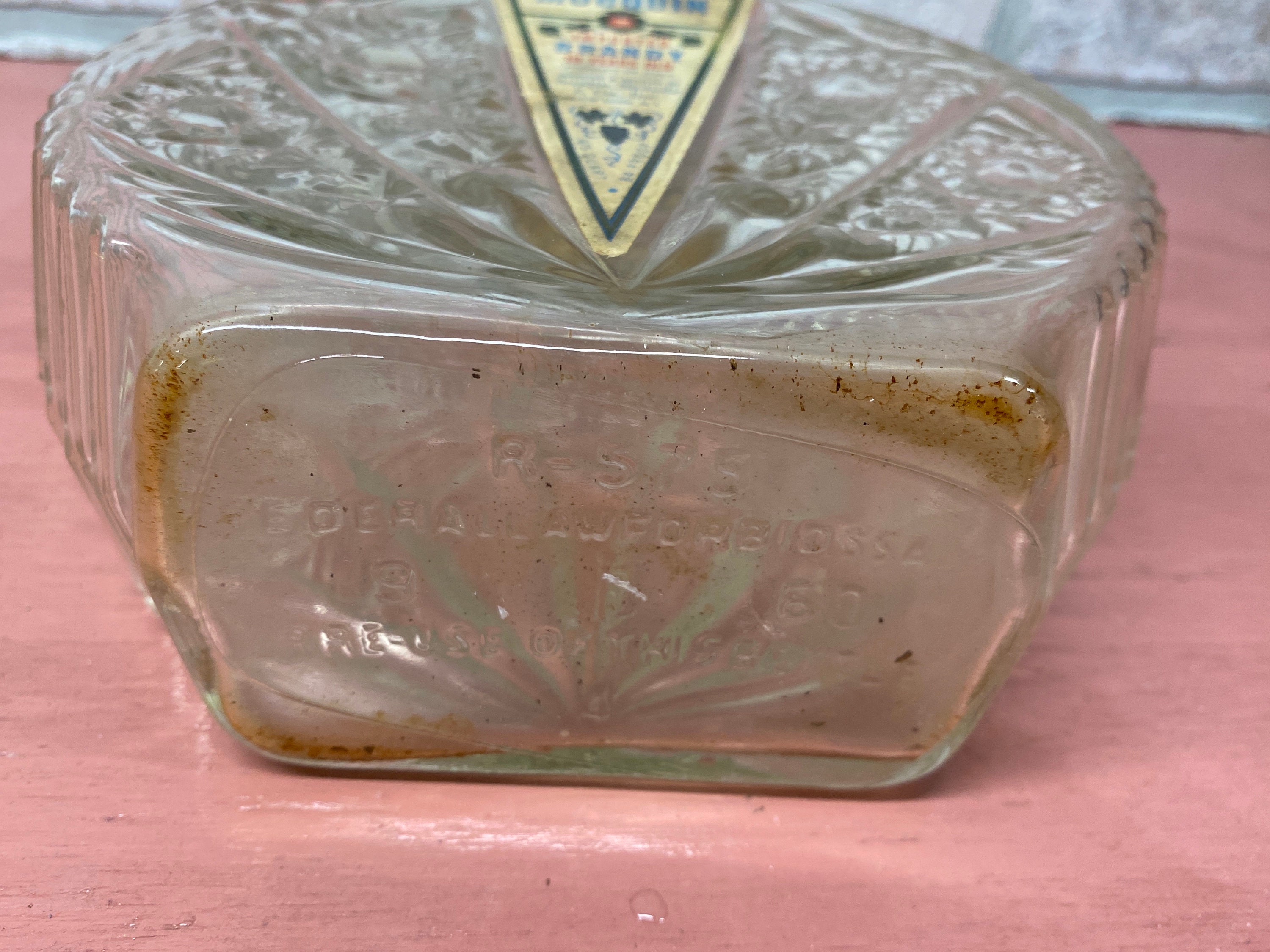 Vintage Mouquin Brandy Liquor Decanter Bottle Vintage Bar Etsy