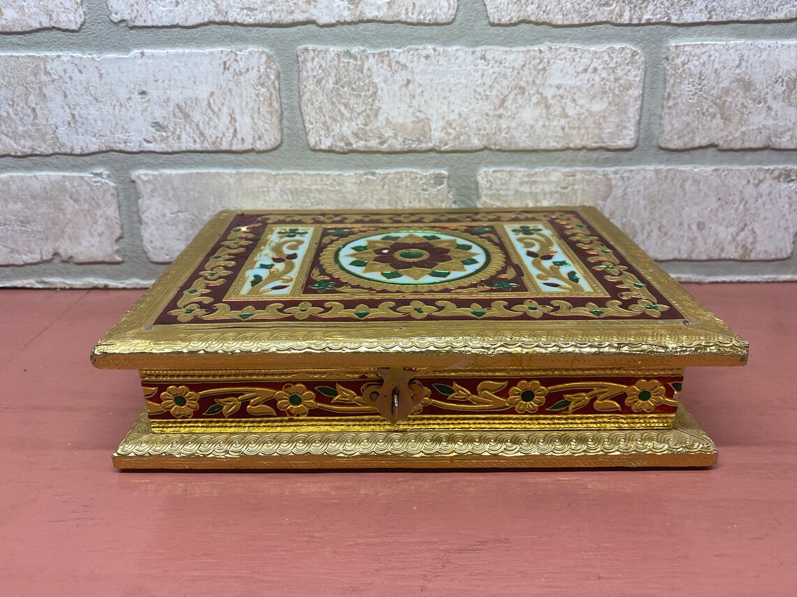 Jewelry Box, Shiny Gold Colored Storage Box, Home Decor - Etsy