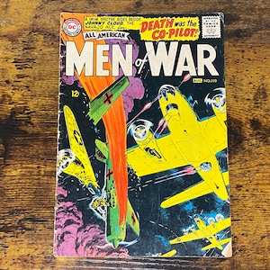 All American Men of War, Vintage Comic Book, Graphic Novel, DC Comics, Death was the Co-Pilot, August Issue No. 110