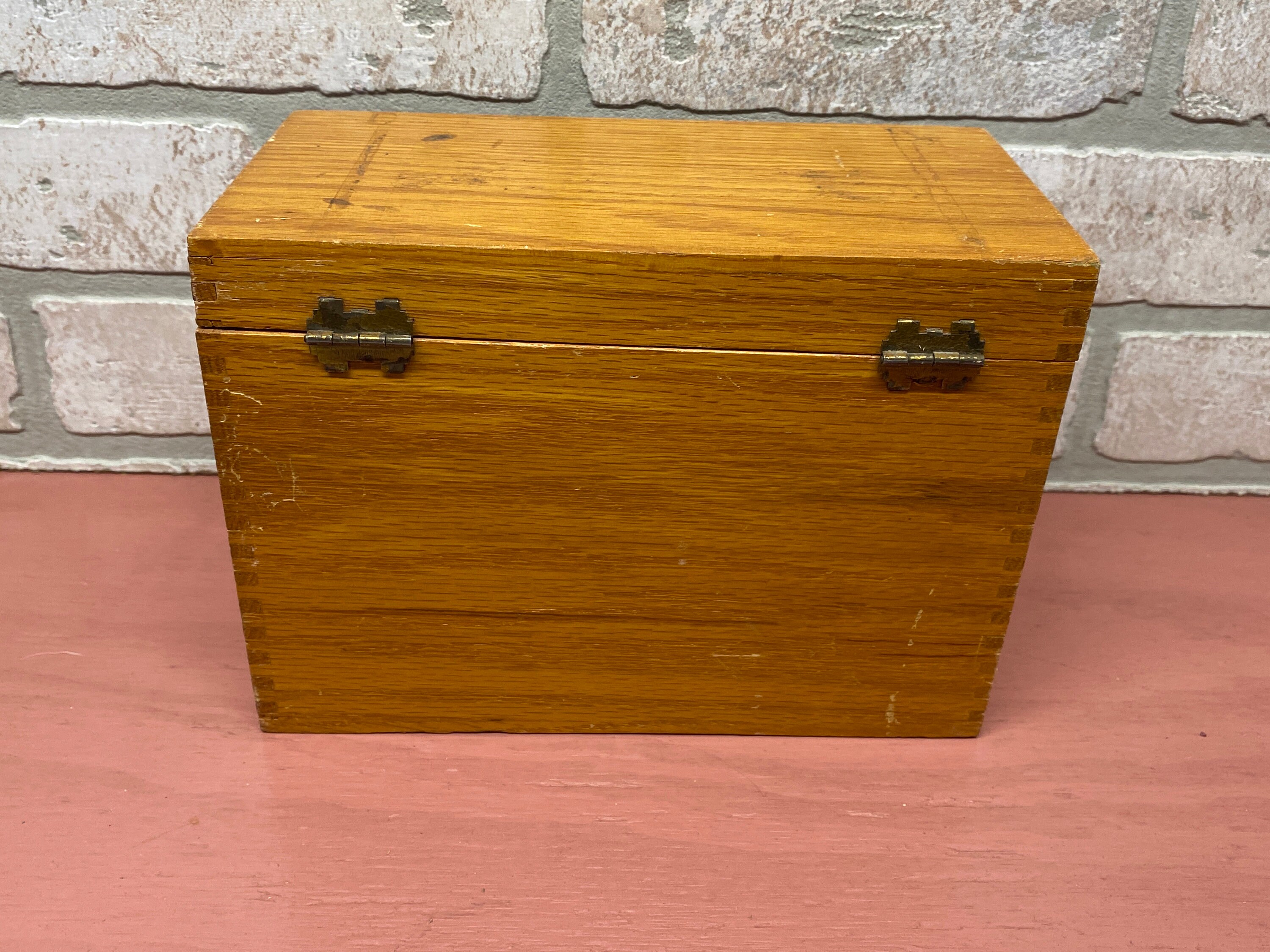 Vintage Wood File Box, Address File, Notecard File, Alphabetic - Etsy