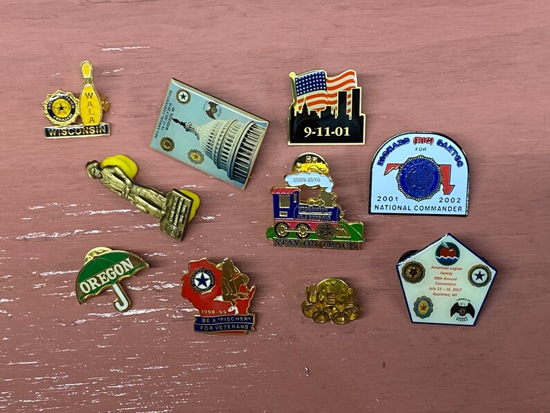 Vintage Set of 10 Collectible Enamel Pins, Vintage Jewelry Set Etsy