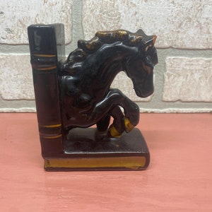 Vintage Horse Bookend, Home Decor, MCM, Mid Century Modern, Bookshelf Decor