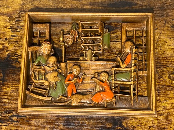 家具 Vintage 3D Wood ART Vintage Burwood Three Dimensional Wall Art, Vintage Art, Wall