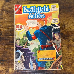 Battlefield Action, Nazis Vintage Comic Book, Graphic Novel, Comic Code Authority