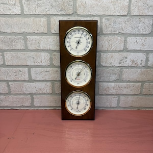 Vintage Sunbeam Barometer, Collectible, Wall Hanging, Collectible, Wall Decor, Thermometer, Humidity Guide, USA, Weather Instrument