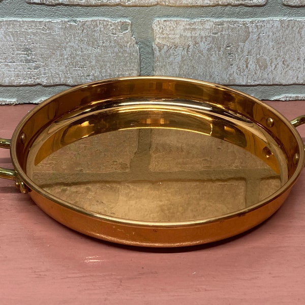 Vintage Two Handled Copper Dish, Serving Dish, Vintage Copper, Copper Dish