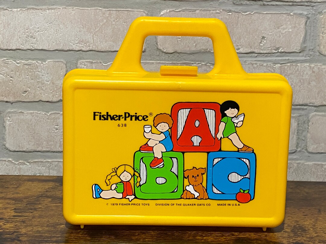 Fisher Price Yellow Lunch Box Play Pretend Play Toy Box Etsy