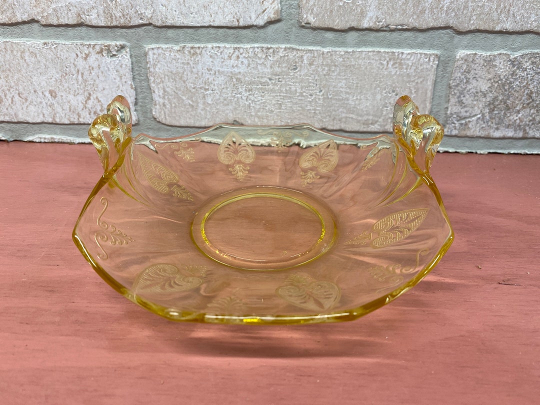 Vintage Fostoria Depression Glass Candy Dish Home Decor Etsy