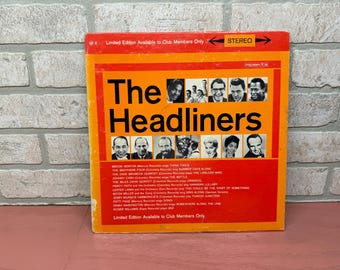 The Headliners Volume 2, Vintage Vinyl Record, Limited Edition, Johnny Cash, Patti Page, Vintage Vinyl Album, Columbia Records