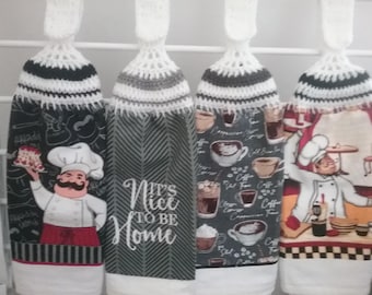 DBL THICK - REVISED Crochet Hanging Kitchen Towels