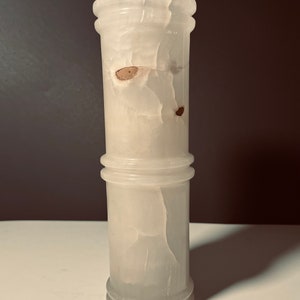 Tall White Onyx Vase