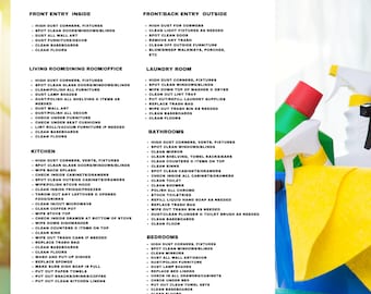 Airbnb Cleaning Checklist: Room-by-Room Vacation Rental (Printable & Editable PDF)