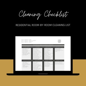 House Cleaning Checklist. Printable. Editable.