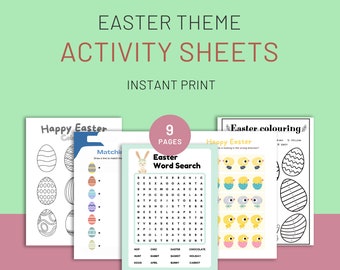 Schede di attività pasquali stampabili per bambini