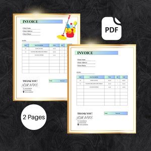 Cleaning Invoice. Cleaning Service. Cleaning Receipt. Cleaning Company. Residential Cleaning. Commercial Cleaning. Office Cleaning. Editable