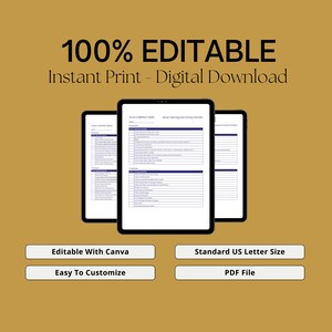 Bartender, Server, and Host Open/Closing Checklist