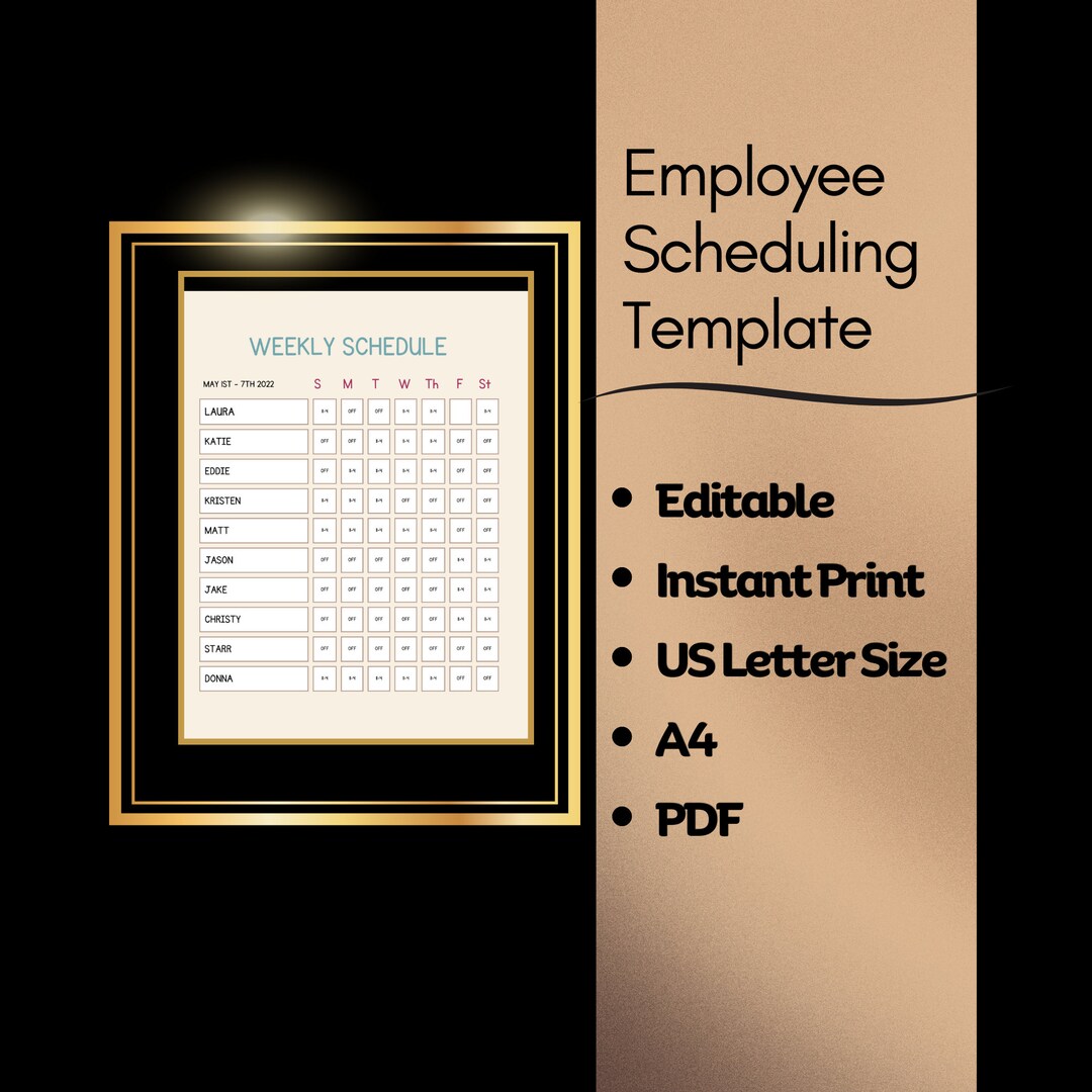 Weekly Work Calendar. Scheduling Template. Employee Schedule. Shift Planner. Work Schedule PDF. Shift Rotation. Staff Schedule. Work Log PDF - Etsy weekly-work-calendar-scheduling-template-employee-schedule-shift-planner-work-schedule-pdf-shift-rotation-staff-schedule-work-log-pdf-etsy