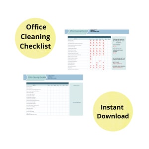 Office/janitorial Cleaning Checklist Template Commercial - Etsy