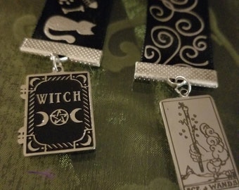 Grimoire, Book of Shadows ribbon bookmarks