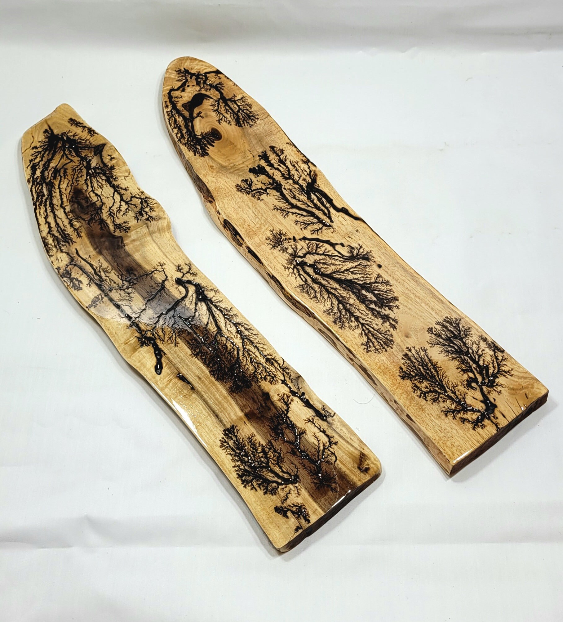 Live Edge Fractal Burn Black Walnut Etsy