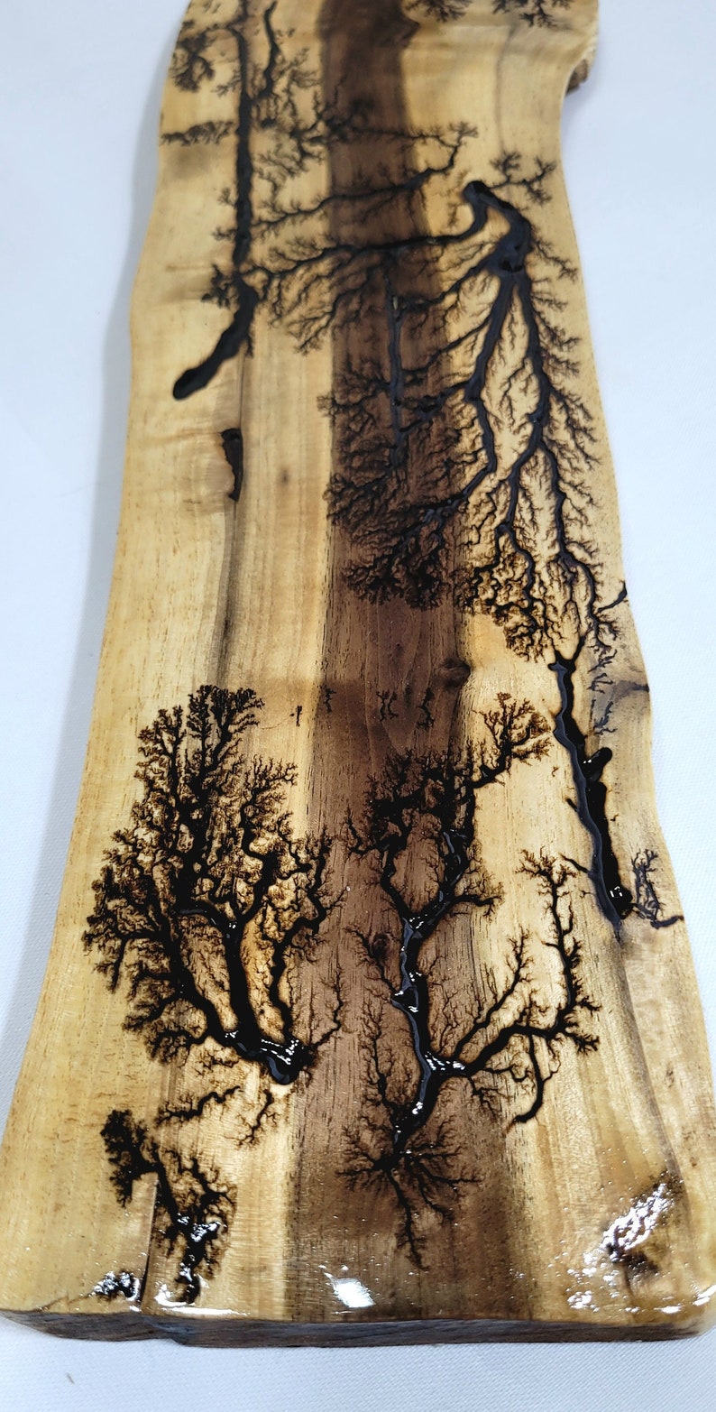Live Edge Fractal Burn Black Walnut Etsy