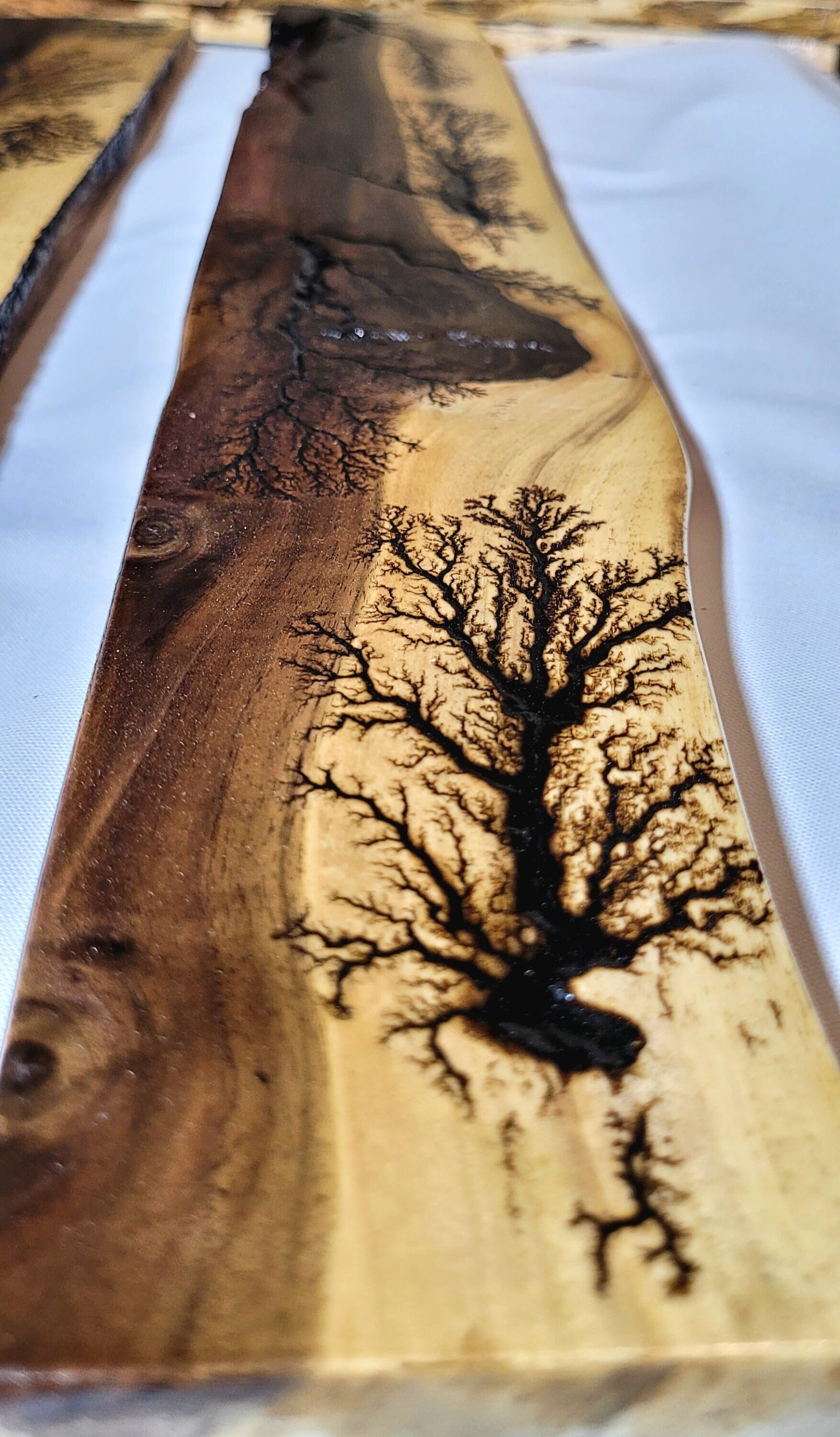Live Edge Fractal Burn Black Walnut Etsy