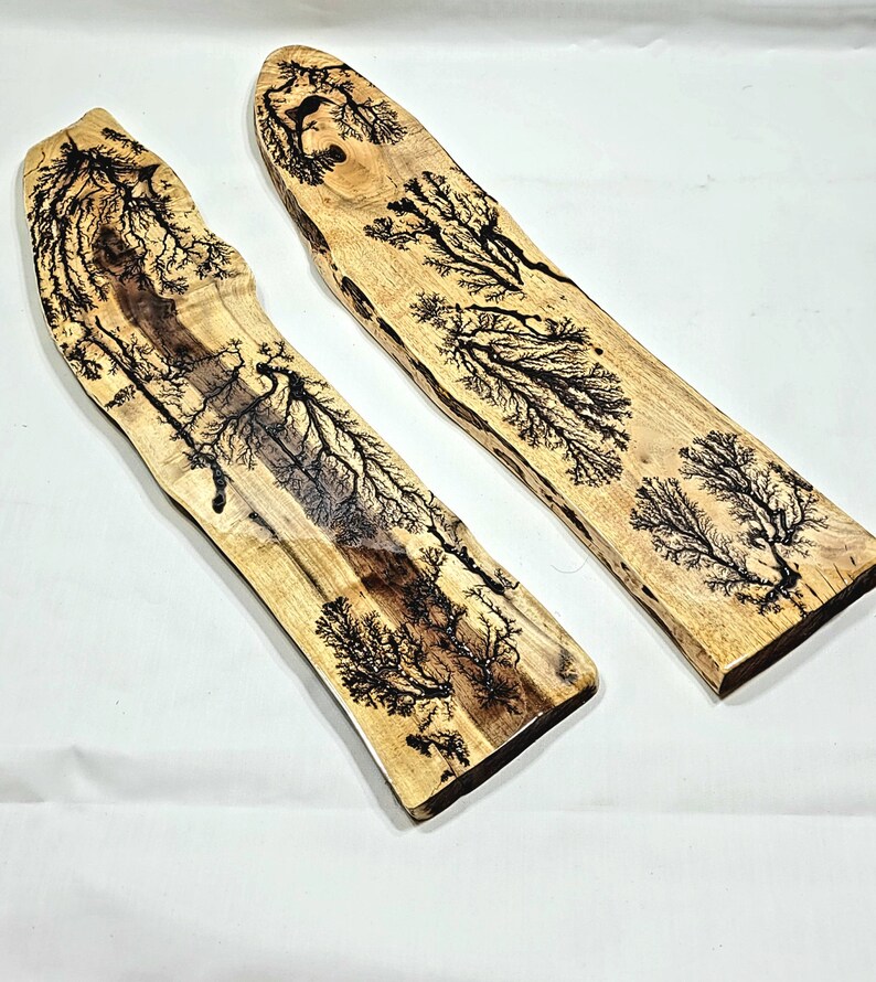 Live Edge Fractal Burn Black Walnut Etsy